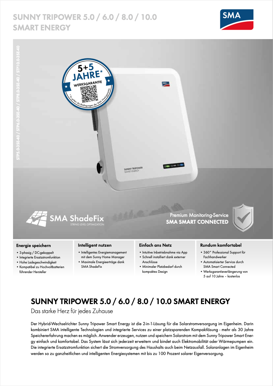 SMA Sunny Tripower 10 SE SMA Sunny Tripower 10 SE